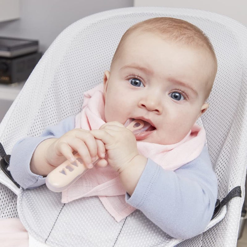 BEABA First Stage Baby Feeding Spoon Set, THE ORIGINAL Soft Tip Silicone Spoons for Babies, Gum Friendly BPA Lead Phthalate and Plastic Free, Great Gift Set (4 Pack), Cloud - Image 4