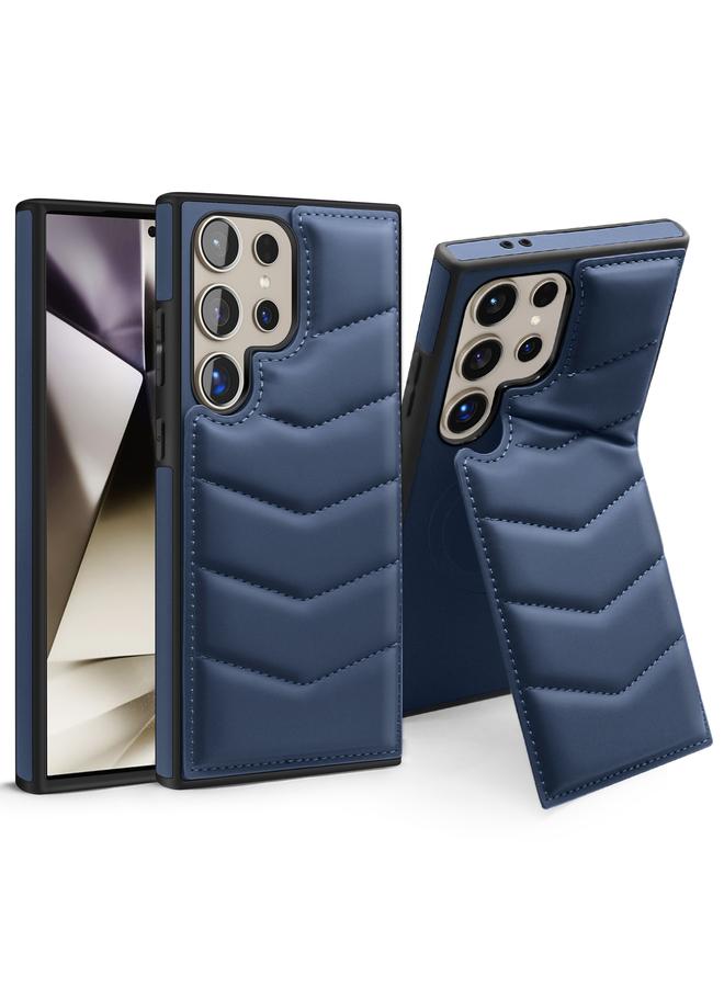 S-TOP Case For Samsung Galaxy S24 Ultra 5G Down Jacket Card Bag Holder MagSafe Phone Case - Image 1