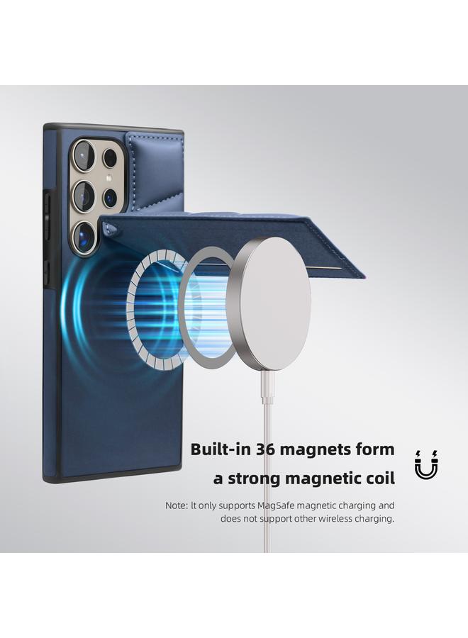 S-TOP Case For Samsung Galaxy S24 Ultra 5G Down Jacket Card Bag Holder MagSafe Phone Case - Image 2