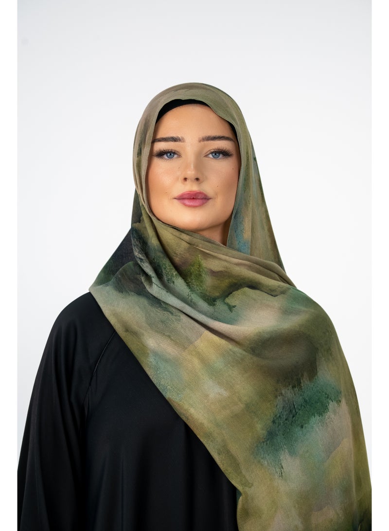 اوفيليا شال مطبوع من قماش المودال – حجاب ناعم وأنيق للنساء - Image 4