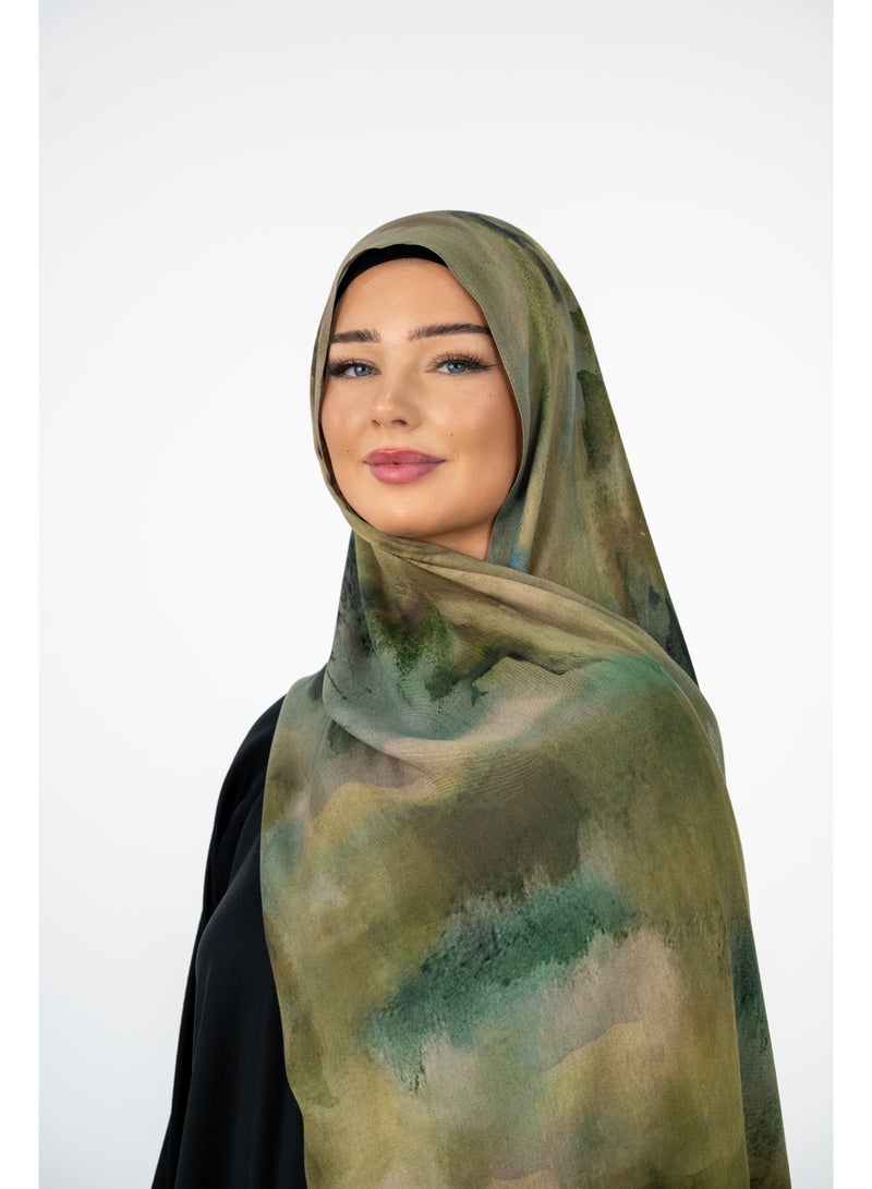 اوفيليا شال مطبوع من قماش المودال – حجاب ناعم وأنيق للنساء - Image 3