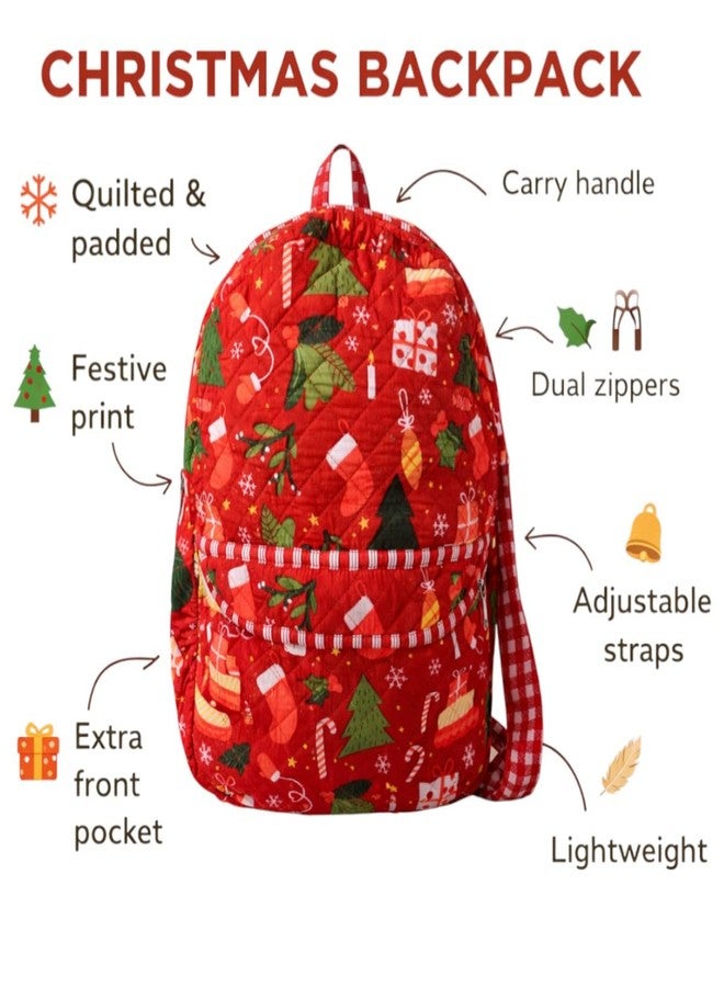 ACCESSHER Women & Girls Jaipuri Quilted Puffer Cotton Backpack Handcrafted Spacious/Large Trendy Backpack College, School, Office & Travel Bags with Adjustable Strap - Image 5