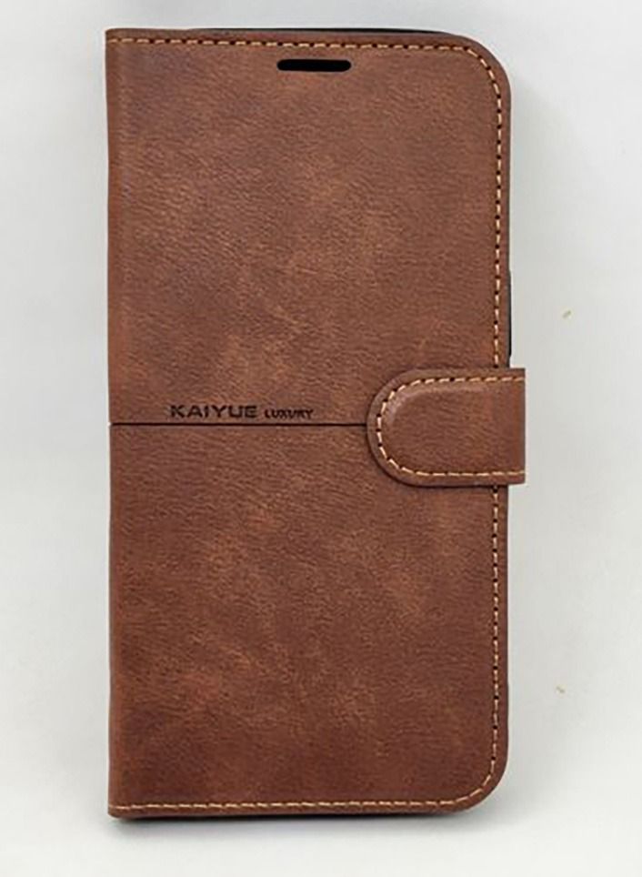 Iphone 13 (6.1 Inch) Kaiyue Flip Leather 360 Full Cover - Brown