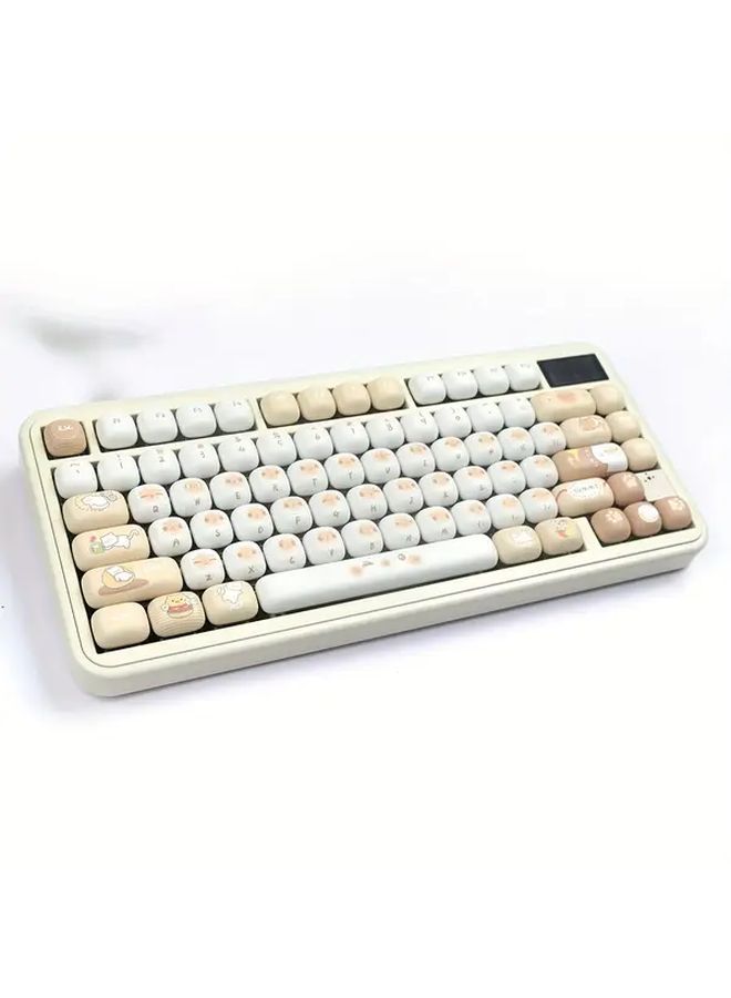 Mog Bread Cat Cartoon Style Moa Height Pet Keycaps 5 Sided Dye Sublimation Cute Round Keycaps For Mechanical Keyboards Gaming Keyboard Accessories - Image 5