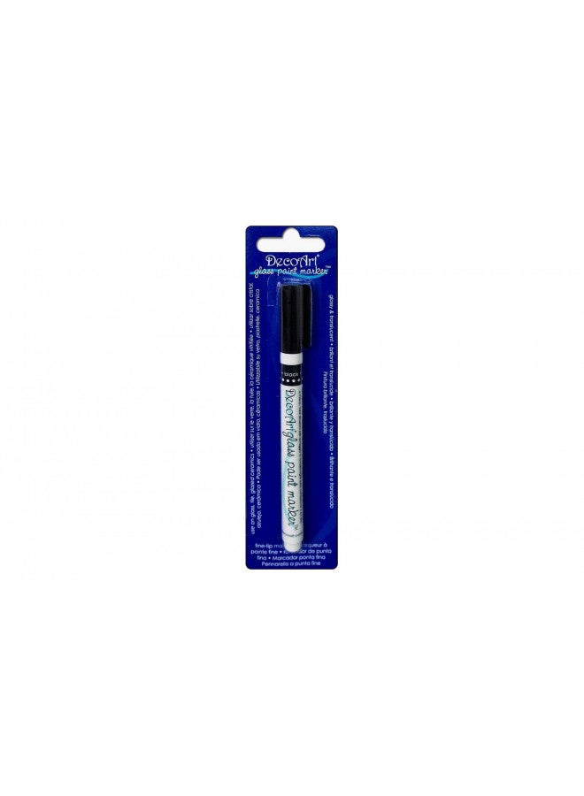 DecoArt DGPM14-K Glass Paint Marker, Black