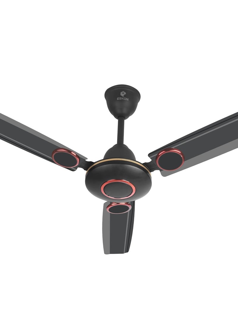 ESKON ESKON Victor 1200mm 48 inch HighSpeed Premium Decorative Ceiling Fans for Home 400 RPM Anti RustDust 1 Years Warranty Pack of 1 Smoke Brown Smoke Brown  - Image 3