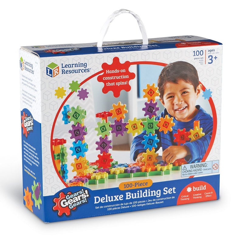 Learning Resources Learning Resources Gears! Gears! Gears! 100-Piece Deluxe Building Set - Ages 3+, Preschool Building Sets, Gears Toys for Kids, STEM Toys for Toddlers, Construction Toy Set - Image 4