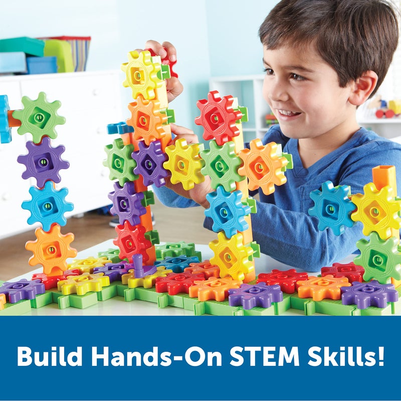 Learning Resources Learning Resources Gears! Gears! Gears! 100-Piece Deluxe Building Set - Ages 3+, Preschool Building Sets, Gears Toys for Kids, STEM Toys for Toddlers, Construction Toy Set - Image 5