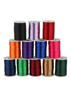 Generic 2mm Nylon Thread 100yards/pc 25 Mixed Colors Nylon for Jewelry Making Nylon Leather Thread (Navy Blue)  - Image 2