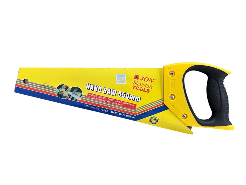 Jon Bhandari Tools 14 inch (350mm) Hand Saw – Hardened Steel Durable Blade with Ergonomic Handle, Precision Cutting | Fine Tooth Manual Saw for Wood, PVC, Plastic | Professional Carpentry & DIY Use - Image 4