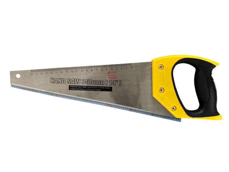 Jon Bhandari Tools 14 inch (350mm) Hand Saw – Hardened Steel Durable Blade with Ergonomic Handle, Precision Cutting | Fine Tooth Manual Saw for Wood, PVC, Plastic | Professional Carpentry & DIY Use - Image 2