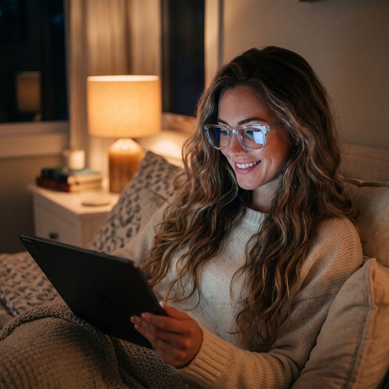 porodo Anti-Blue Light Glasses with Enhanced UV Protection, 52mm Lens Size, TR90 Frame, Unisex Design - Image 2