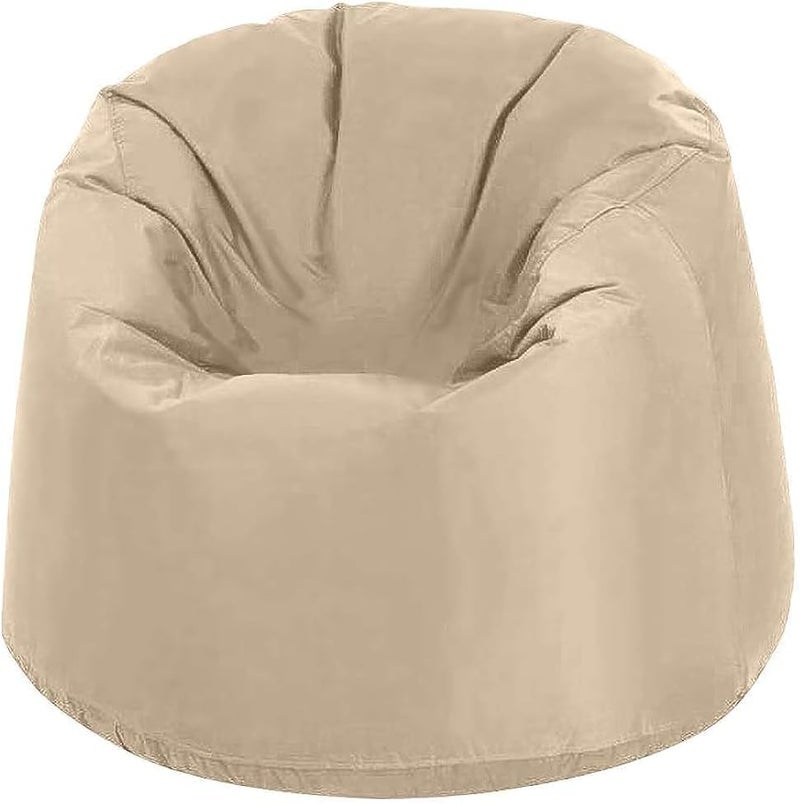 Ultra Soft Bean Bag Chair With Waterproof Fabric For Kids & Adults (Small, Beige)