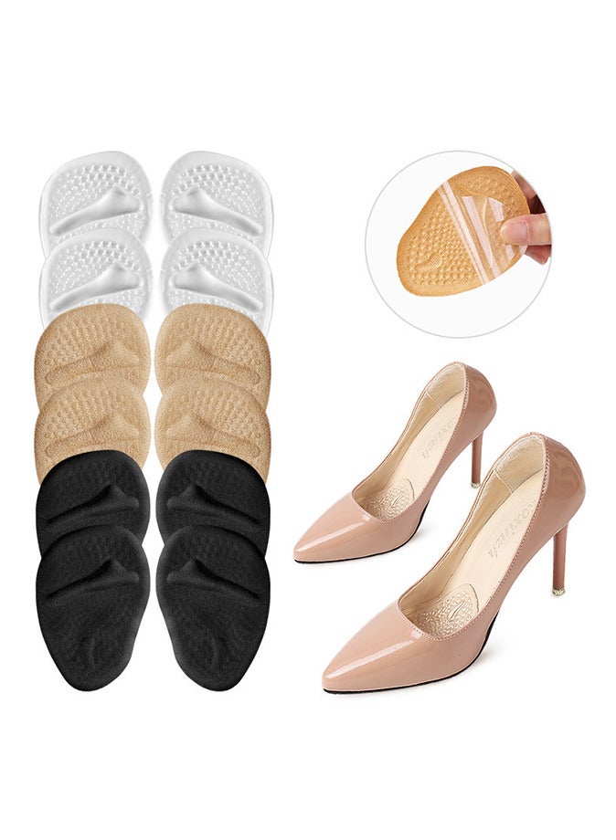 6 Pair Heel Grip Insert and Metatarsal Pads Soft Silicone Heel Foot Pad Shoes Too Big Inserts Women Men Comfortable Inserts for High Heels - Image 1