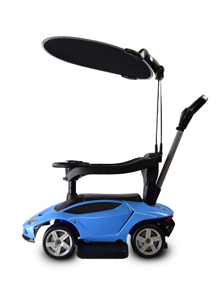 FACTUAL TOYS Lamborghini Centenario Canpoy Hanle Pusher Car - Blue  - Image 3