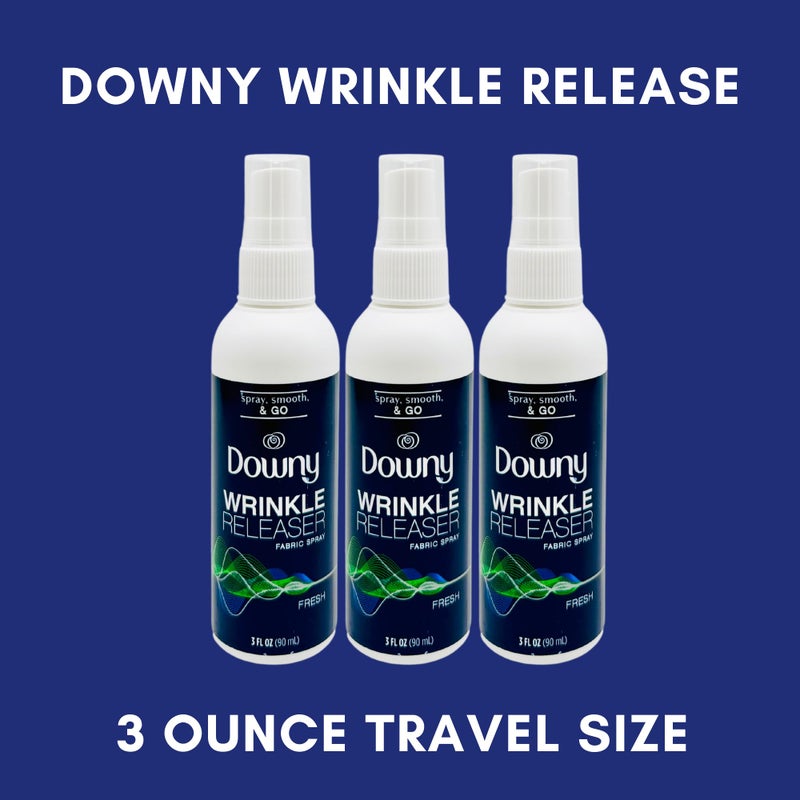 Downy Wrinkle Releaser Spray Travel Size 3 oz (Pack of 3), 8 Shout Wipes Individually Wrapped with Laundry Bag Gift Bundle, Ultimate Downy Wrinkle Release Spray & Shout Stain Remover Kit - Image 3