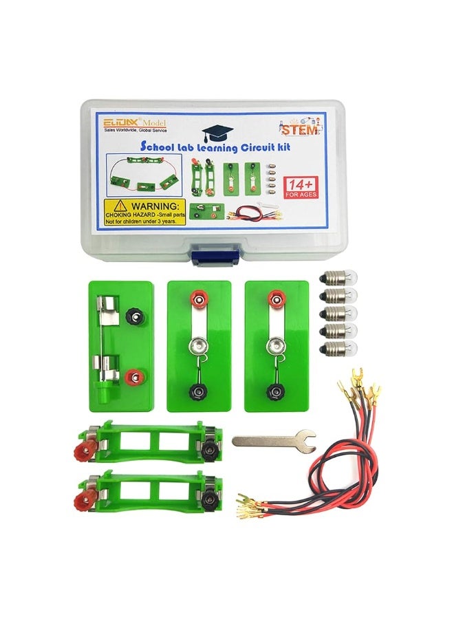 EUDAX Physics Science Lab Learning Circuit kit,Electricity Experiment Set,Building Circuits for Kids Junior Senior High School Students (Basic kit) - Image 3
