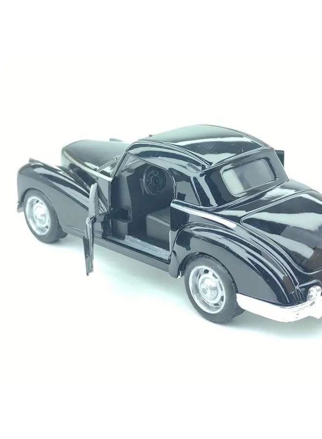 موديل سيارة كلاسيكي قديم من السبائك باللون الأصفر لعبة سحب للخلف بأبواب قابلة للفتح - Image 4