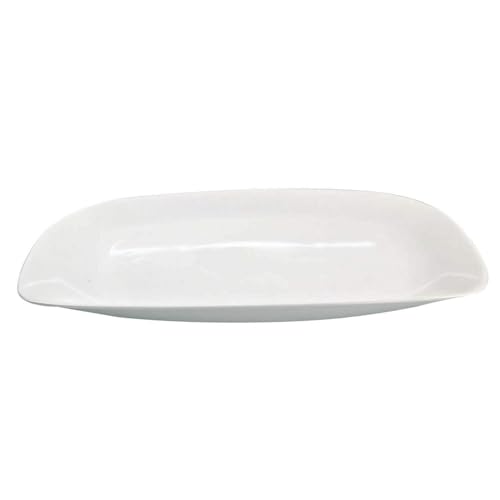 Incrizma Brilliant White Rectangular Serving Plates/Platter (White, 33cm x 24cm) - Image 2