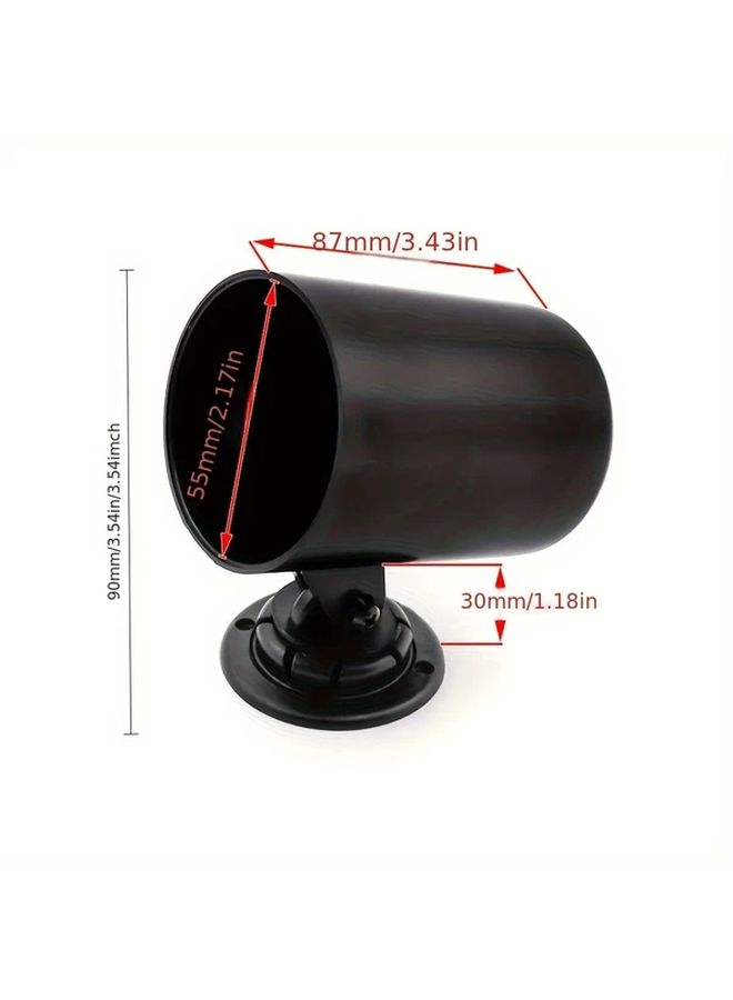 Car Single Gauge Meter Cup Pod Holder Dash Mount Bracket For 2 Inch 52mm Universal Auto Gauges Trim Parts Black Durable Plastic Without Battery - Image 3