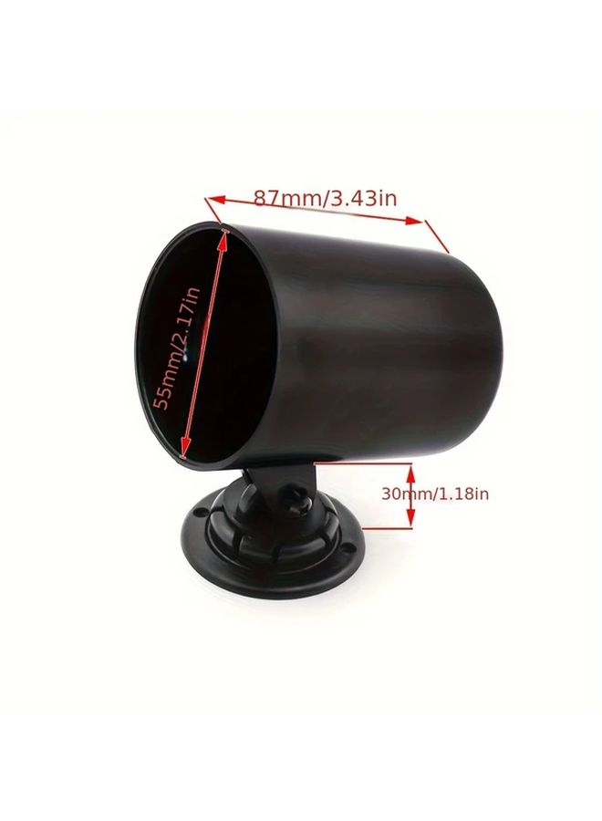 Car Single Gauge Meter Cup Pod Holder Dash Mount Bracket For 2 Inch 52mm Universal Auto Gauges Trim Parts Black Durable Plastic Without Battery - Image 2