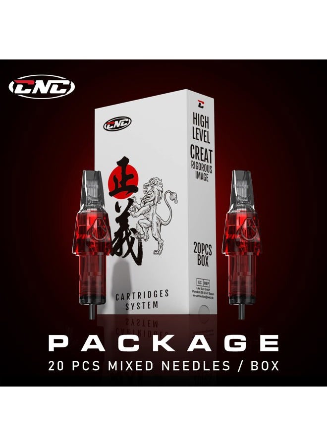 CNC Tattoo Cartridges Needles 20pcs #12 Standard Round Magnum Assorted Tattoo Needle Mixed Cartridge for Tattooing 7RM 9RM 11RM 13RM EN04-20KIT-O - Image 4