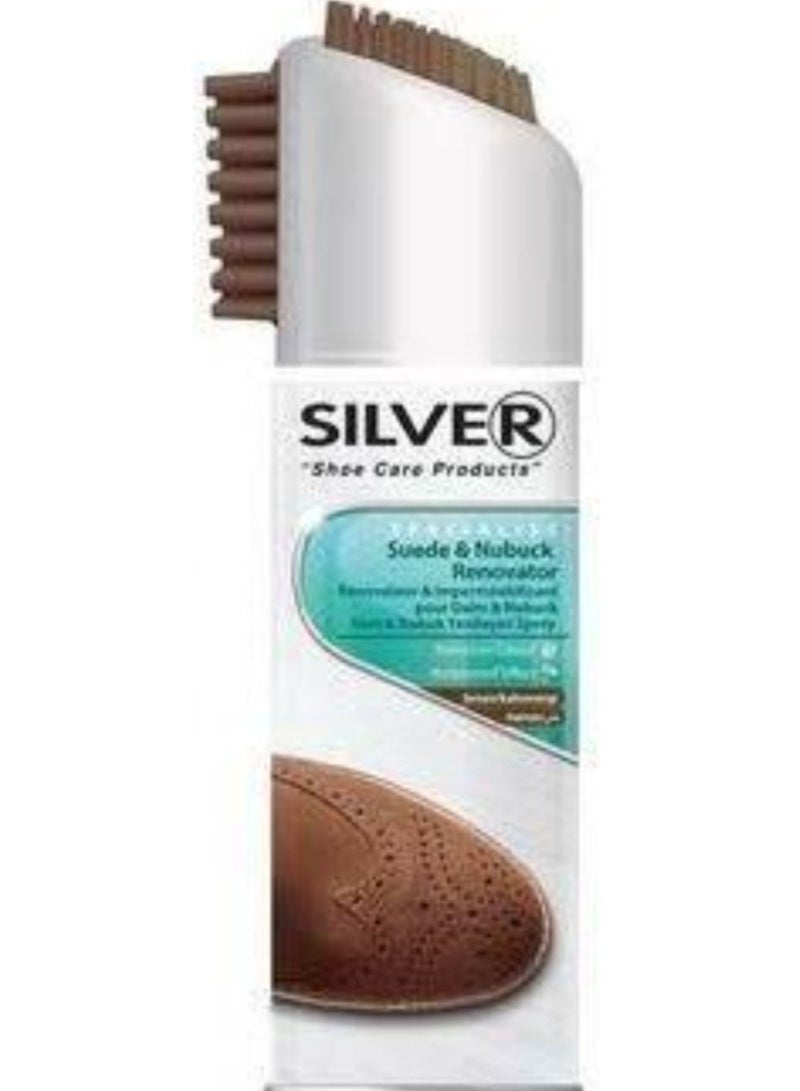 Silver Care منظف احذية تركي بخاخ ملمع - بني  - Image 2