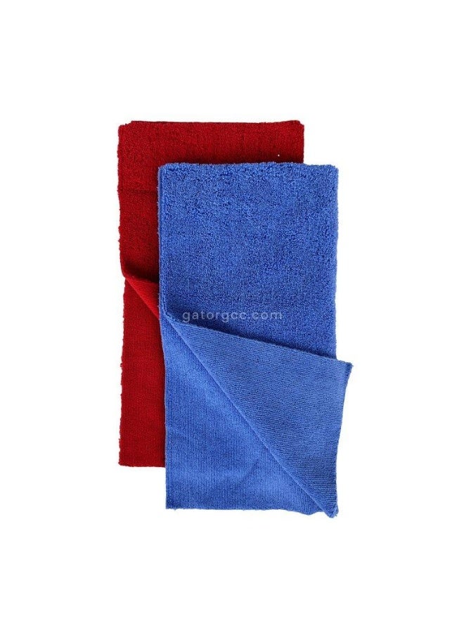 Gator Microfiber Towel | Soft Cleaning Cloth for Dusting, Wiping and Polishing Surfaces | 40 x 40 cm | Pack of 2 - Image 1