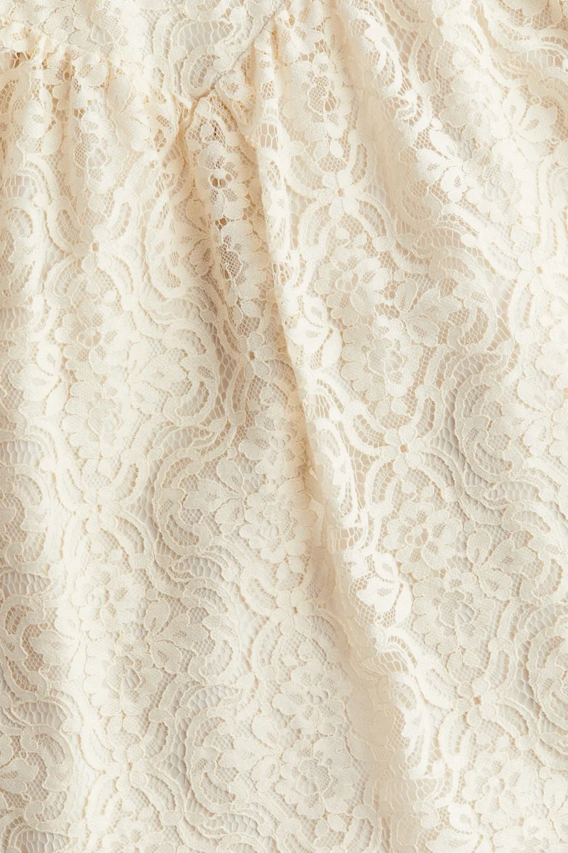 H&M Lace Ruffle Trim Dress