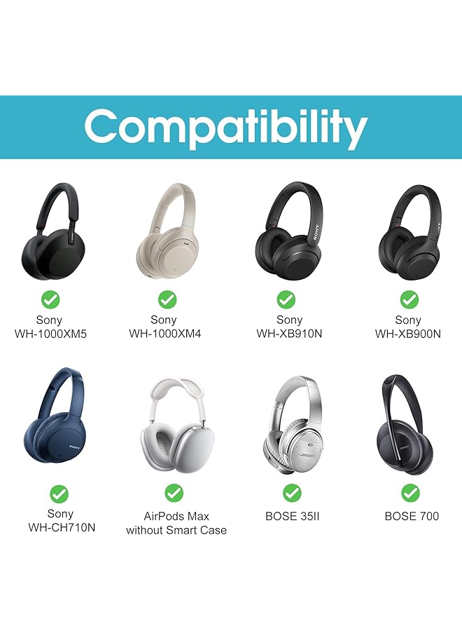 Procases Hard Case For Sony Whch520 Wh1000Xm4 Wh1000Xm5 Whch720N Whxb910N Whch710N Whxb900N Bose 700 Qc35 Ii Wireless Noise Canceling Headphones Travel Carrying Bag With 2 Dust Covers Black - Image 2