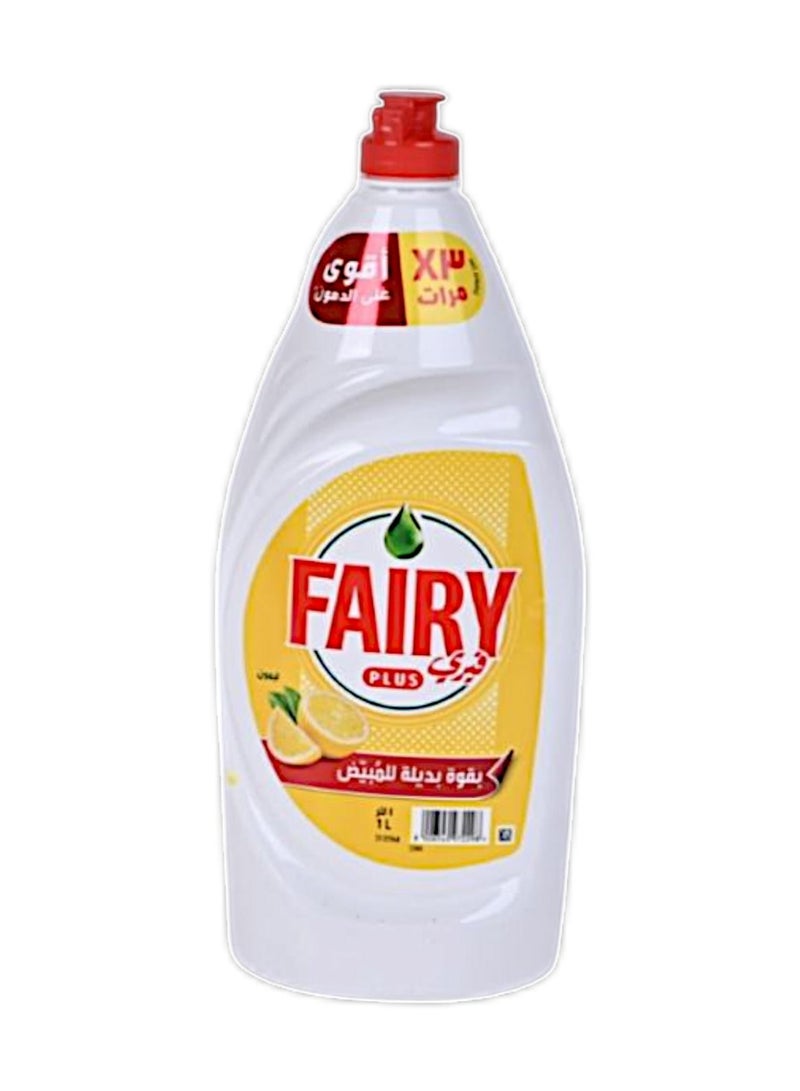 Plus Lemon Dishwashing Liquid Soap with alternative power to bleach, 1L