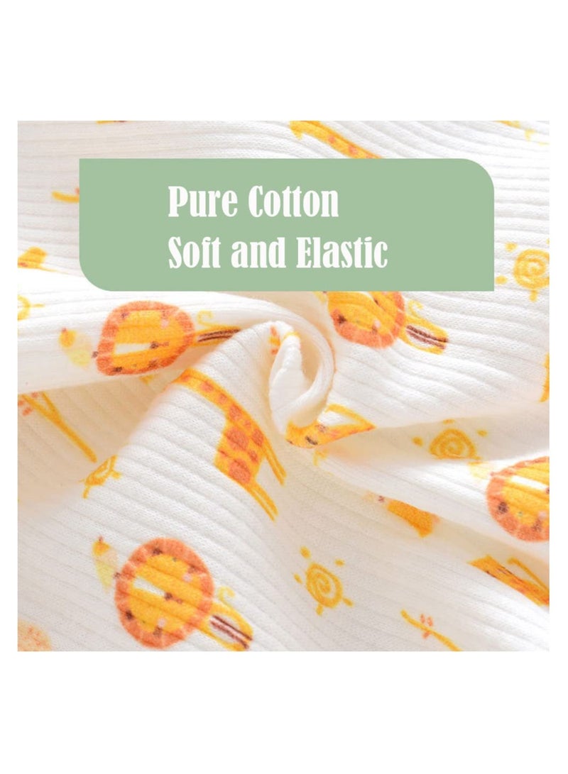 SYOSI Baby Belly Button Band, 2 Pcs Infant Belly Wrap, Double-layer Elastic Navel Protection for Help Keep Baby Warm, Newborn Belly Protector, Cute Cartoon Belly Button Band, Cotton Infant Belly Bands - Image 3