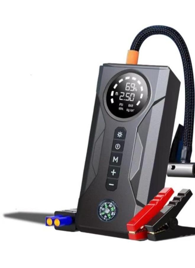 Generic Car Starter Emergency Power Supply Car Air Pump, Built-in Motorcycle Battery, Emergency Start with Power Bank  - Image 1
