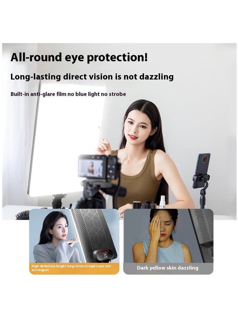 Glanfen 24 inch LED Video Light Kit, 3000K-7000K 95W Photography Studio Light with Tripod Stand and Phone Holder for Video Recording, Game Streaming  - Image 3