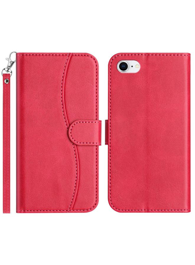 اس-توب جراب لهاتف iPhone 7 / 8 / SE 2022، جراب هاتف جلدي مزدوج الطي على شكل حرف S - Image 1