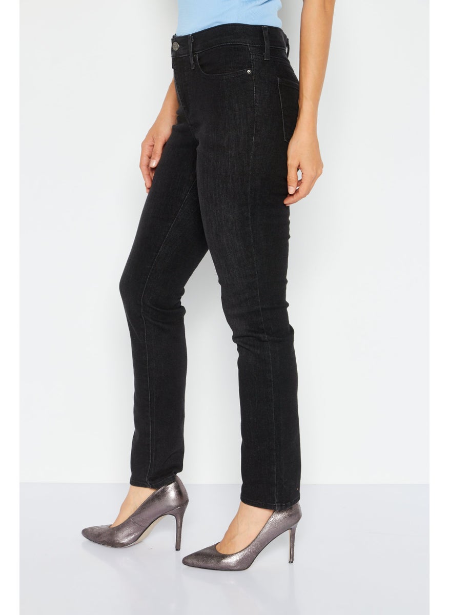 Levi's - Women Slim Fit Solid Stretchable Jeans, Black - Image 1
