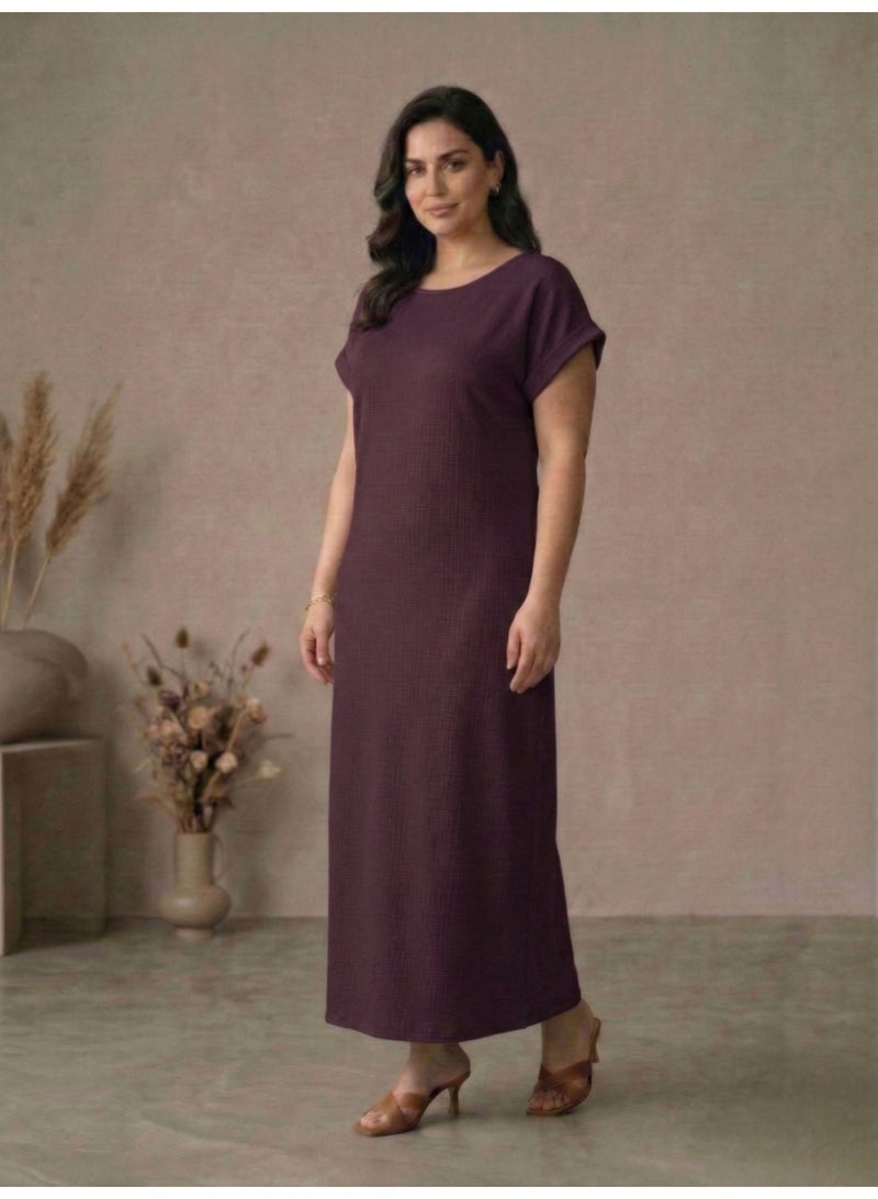 طقم عباية داخلية CEY فاخر من MA، فستان ماكسي نسائي طويل ومحتشم، كاجوال/رسمي تحت العباية (جلابية)، مريح ذو ملمس ناعم على الجسم، قماش جيد التهوية ومناسب للارتداء في جميع الفصول (المقاسات من S إلى XL). - Image 4