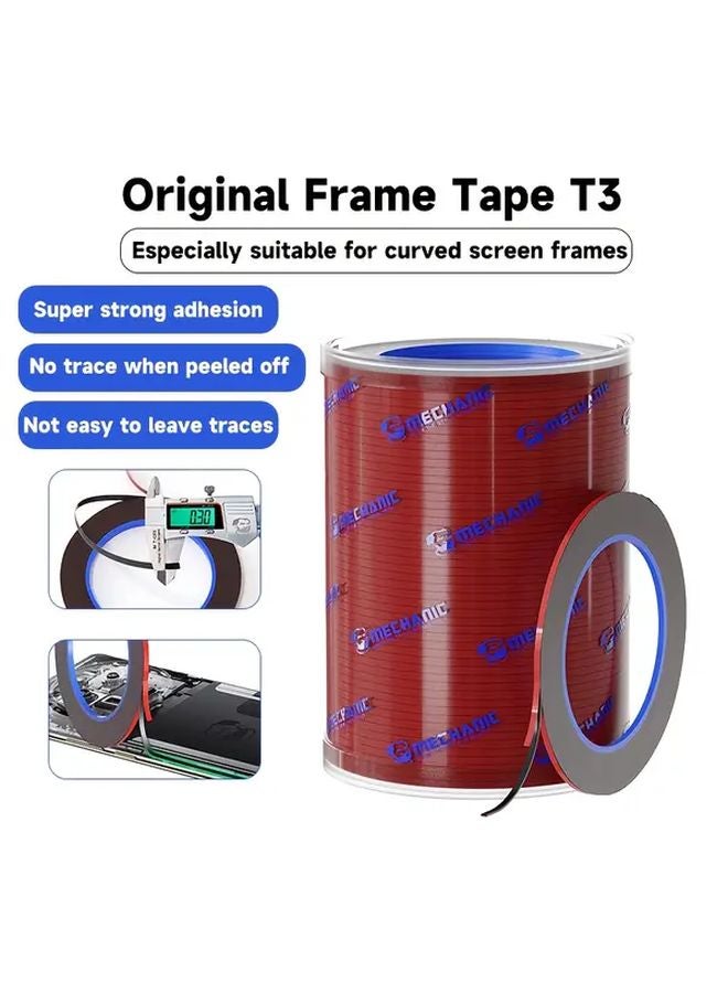 5 قطع شريط لاصق ثنائي الوجه مقاوم للحرارة 3 مم لإصلاح إطار الهاتف اللوحي iPad زجاج شاشة LCD صيانة السيارات قوي - Image 2