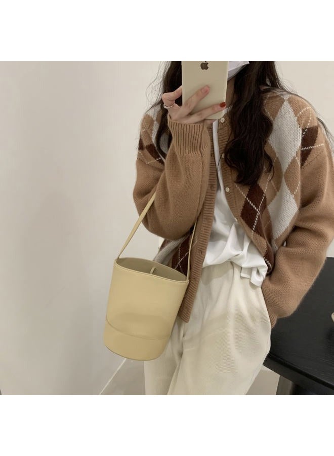 Sumleno Trendy Fall Sweater for Women 2024 Grunge Argyle Plaid Preppy Y2K E-Girl Cardigan Chunky Knit Vintage Grandpa Sweater (XL,A Khaki) - Image 5