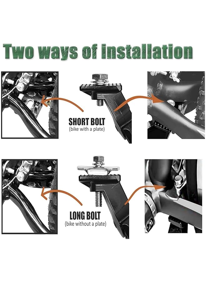 SYOSI Kickstand For Kids Bike Bicycle Kickstands Center Mount For 16 18 20 22 24 Inch Bicycles Adjustable Aluminum Alloy Kickstands For 16 18 20Inch 18 20 22Inch 22 24 26Inch Mountain Bike - Image 5