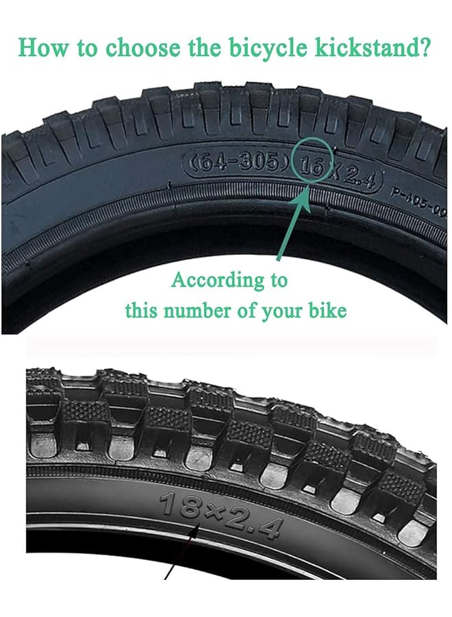 SYOSI Kickstand For Kids Bike Bicycle Kickstands Center Mount For 16 18 20 22 24 Inch Bicycles Adjustable Aluminum Alloy Kickstands For 16 18 20Inch 18 20 22Inch 22 24 26Inch Mountain Bike - Image 4