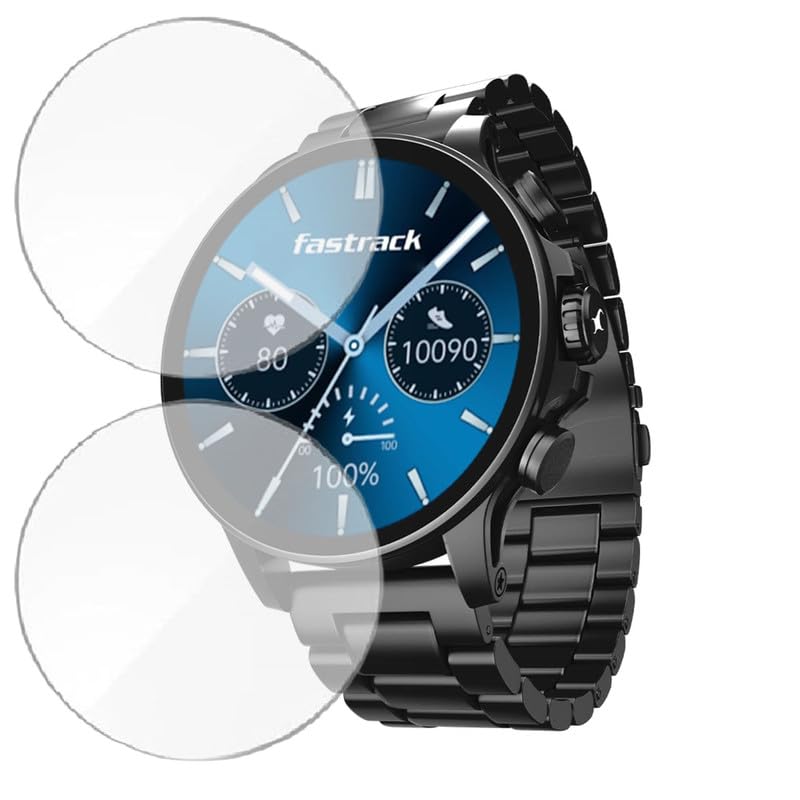 HELLOSCREEN 2-Pack | Screen Protector Guard for Fastrack Marvellous FX2 | 1.54 inch | Smartwatch - Flexible & Ultrathin TPU Film, 9H Scratch Resistant, Bubble Free - Not Tempered Glass - Image 1