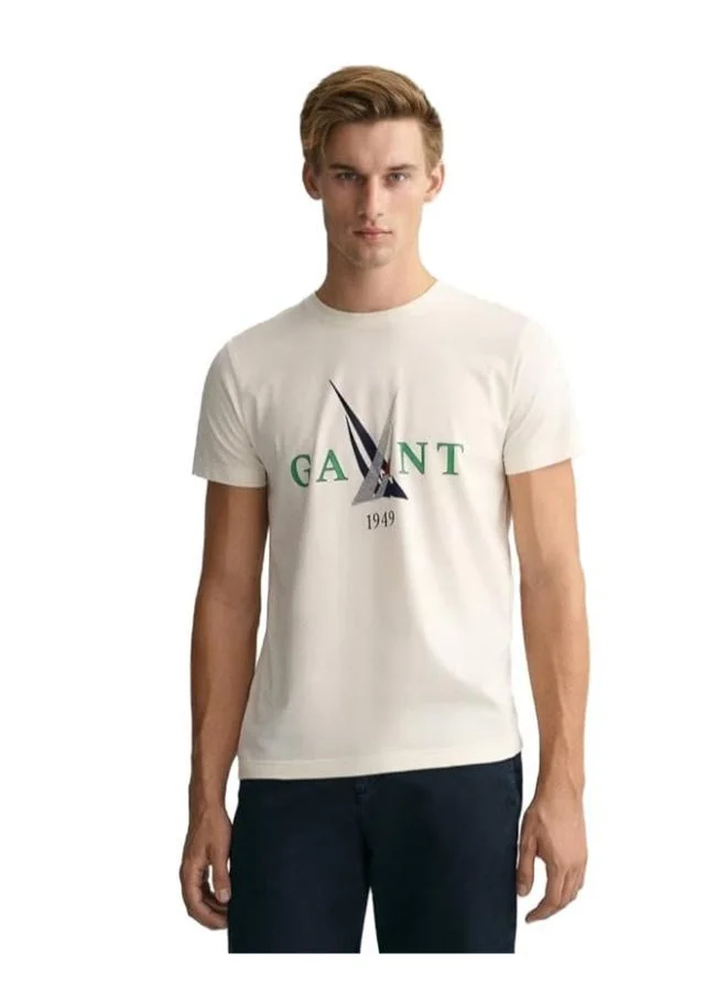 GANT Sail Print Crew Neck T-Shirt