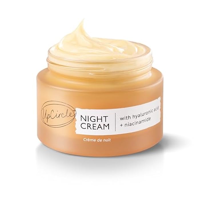 UPCIRCLE Night Cream with Hyaluronic Acid + Niacinamide 1.85oz - Nourishing and Unscented for Sensitive Skin with Anti-Ageing Properties - Vegan + Cruelty-Free - Image 1