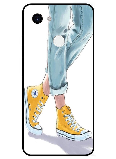 Protective Case Cover For Google Pixel 3A XL Smart Series Printed Protective Case Cover for Google Pixel 3A XL Girl Wearing Yellow Shoe