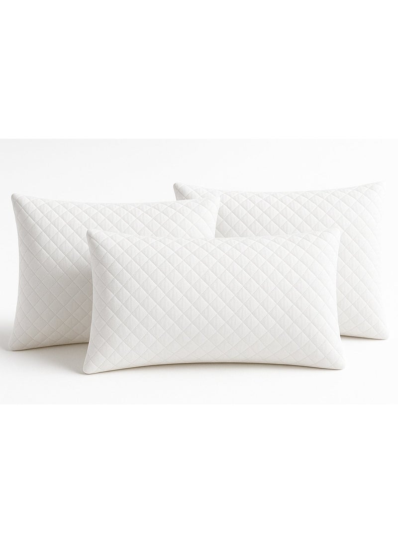 Tiba Set of 3 pcs, Captioned fiber pillow,800 GM, 50*70 cm - Image 1