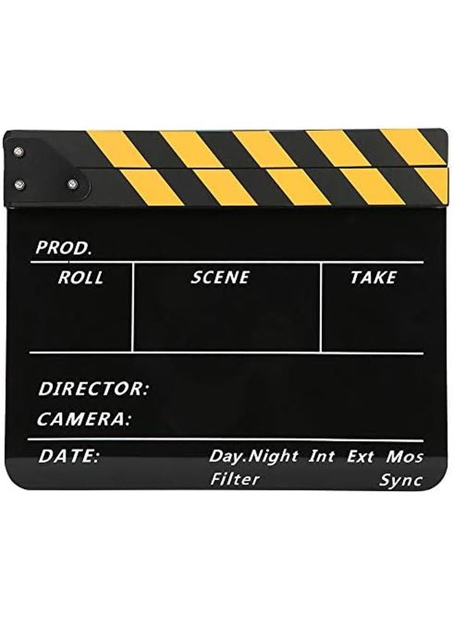 لوح التصوير ذو الخطوط الصفراء واضح الصوت عملي مرئي لإنتاج الفيديو تحرير لعب الأدوار - Image 1