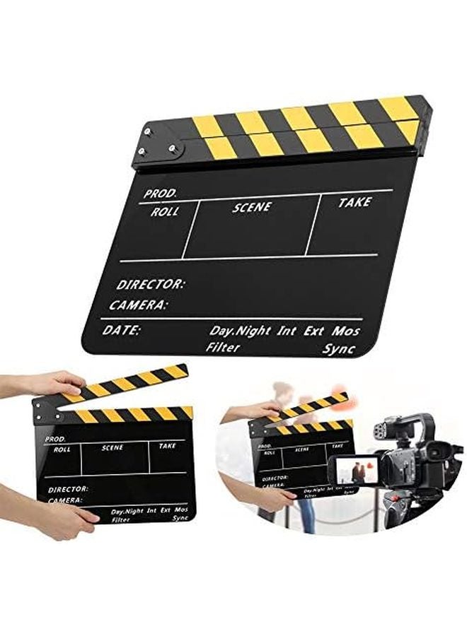 لوح التصوير ذو الخطوط الصفراء واضح الصوت عملي مرئي لإنتاج الفيديو تحرير لعب الأدوار - Image 5