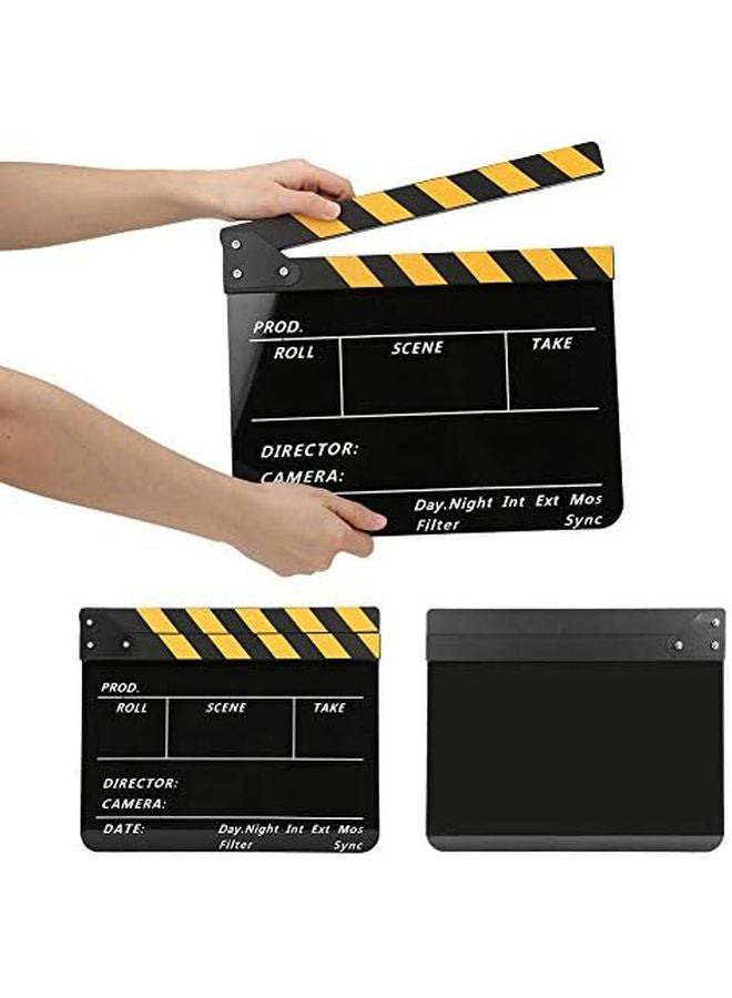 لوح التصوير ذو الخطوط الصفراء واضح الصوت عملي مرئي لإنتاج الفيديو تحرير لعب الأدوار - Image 3