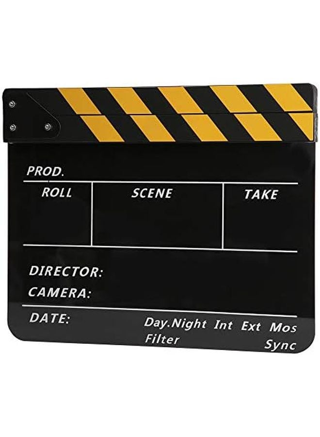 لوح التصوير ذو الخطوط الصفراء واضح الصوت عملي مرئي لإنتاج الفيديو تحرير لعب الأدوار - Image 4